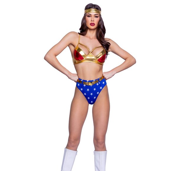 Wonder Power Halloween Costume | Wonder Woman Inspired Cosplay Outfit - Picture 1 of 4